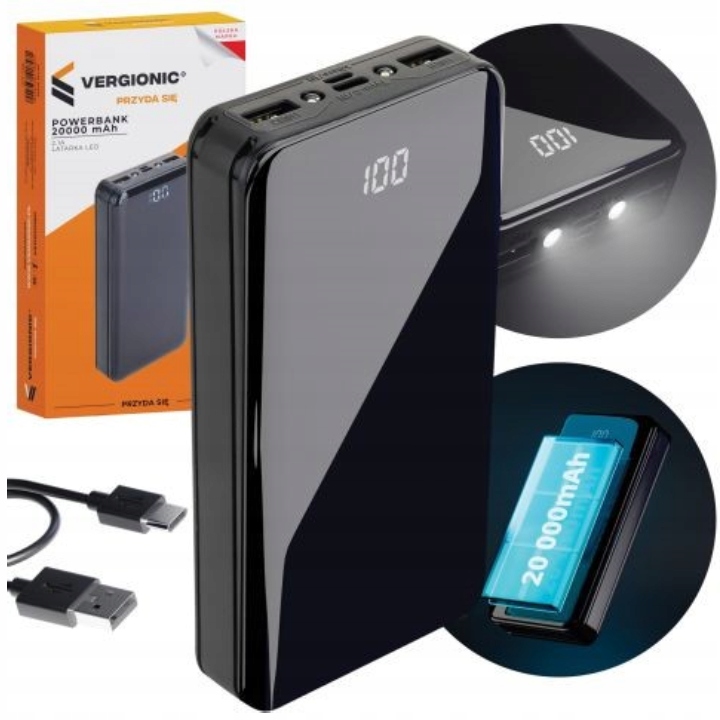 Powerbanka Smart Power 20000 mAh čierna